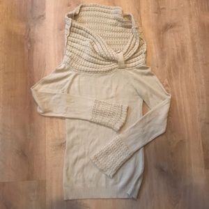 Cream Cowl Neck Sweater